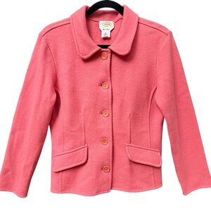 Talbots Alpaca Wool Blazer Medium Pink Soft Coquette Girl Barbiecore